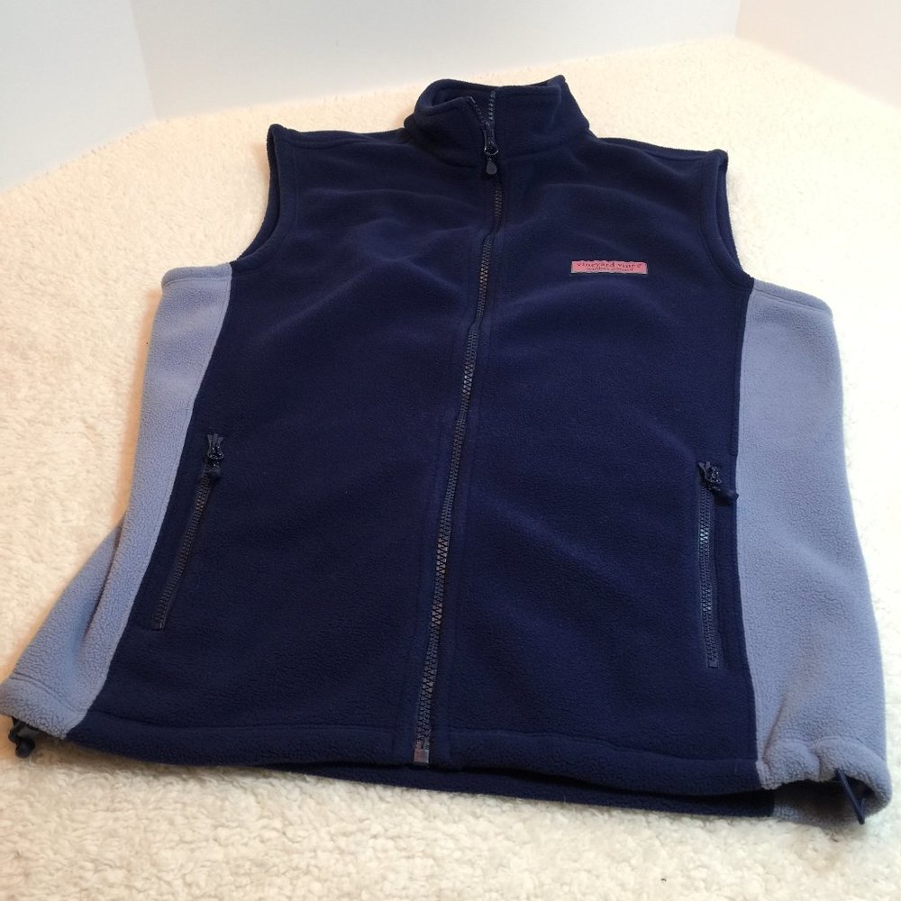 Vineyard Vines Navy Fleece Vest. Women’s Size XS. - Picture 3 of 16